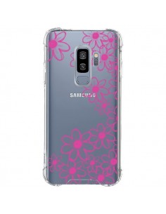 Coque Samsung S9 Plus Pink Flowers Fleurs Roses...