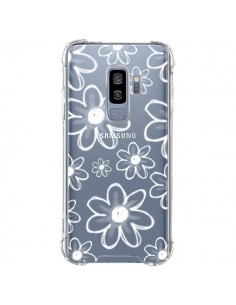Coque Samsung S9 Plus Mandala Blanc White Flower...