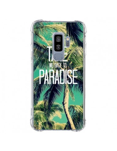 Coque Samsung S9 Plus Take me back to paradise USA Palmiers Palmtree - Tara Yarte