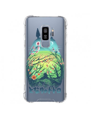 Coque Samsung S9 Plus Totoro Manga Flower Transparente - Victor Vercesi