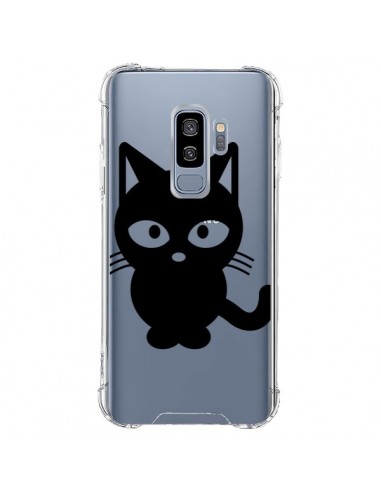 Coque Samsung S9 Plus Chat Noir Cat Transparente - Yohan B.