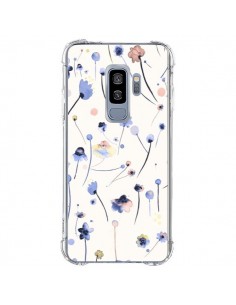 Coque Samsung S9 Plus Blue Soft Flowers - Ninola Design