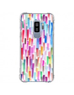 Coque Samsung S9 Plus Colorful Brushstrokes Multicolored...