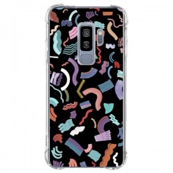 Coque Samsung S9 Plus Curly and Zigzag Stripes Black -...