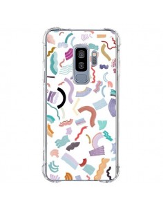 Coque Samsung S9 Plus Curly and Zigzag Stripes White -...