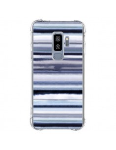 Coque Samsung S9 Plus Degrade Stripes Watercolor Navy -...