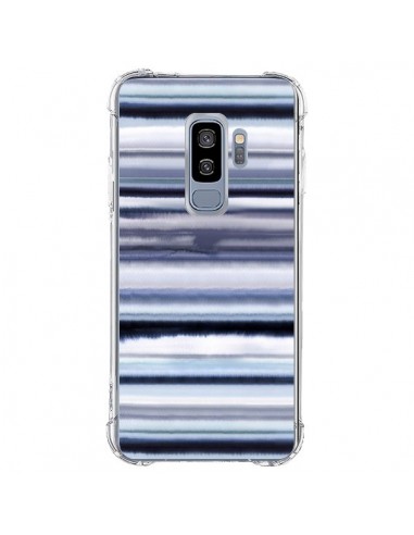 Coque Samsung S9 Plus Degrade Stripes Watercolor Navy - Ninola Design