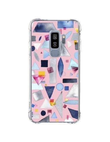 Coque Samsung S9 Plus Geometric Pieces Pink - Ninola Design