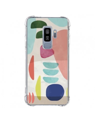 Coque Samsung S9 Plus Moody Geometry Multi White - Ninola Design