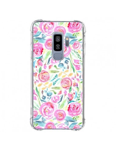Coque Samsung S9 Plus Speckled Watercolor Pink - Ninola Design