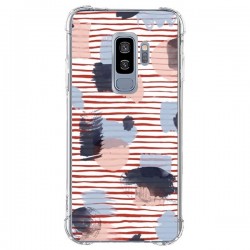 Coque Samsung S9 Plus Watercolor Stains Stripes Red -...
