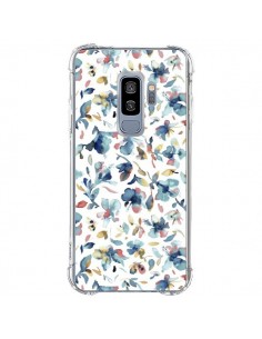 Coque Samsung S9 Plus Watery Hibiscus Blue - Ninola Design