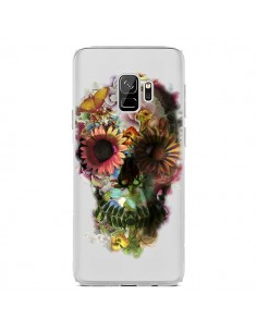 Coque Samsung S9 Skull Flower Tête de Mort Transparente -...