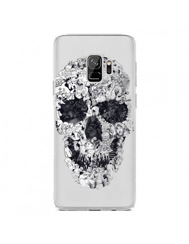 Coque Samsung S9 Doodle Skull Dessin Tête de Mort Transparente - Ali Gulec
