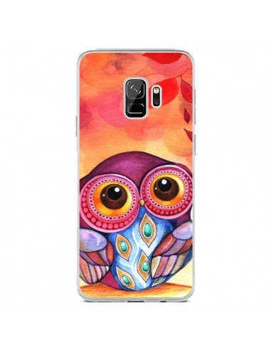 Coque Samsung S9 Chouette Feuilles Automne - Annya Kai