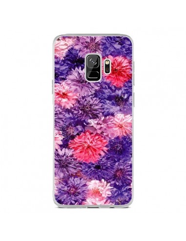 Coque Samsung S9 Fleurs Violettes Flower Storm - Asano Yamazaki