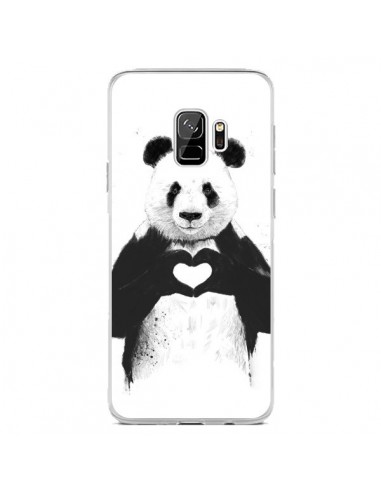 Coque Samsung S9 Panda Amour All you need is love - Balazs Solti