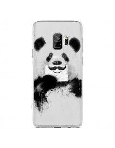 Coque Samsung S9 Funny Panda Moustache Transparente -...