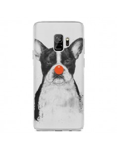 Coque Samsung S9 Clown Bulldog Dog Chien Transparente -...