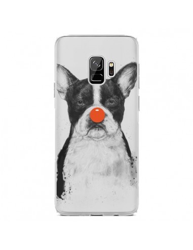 Coque Samsung S9 Clown Bulldog Dog Chien Transparente - Balazs Solti