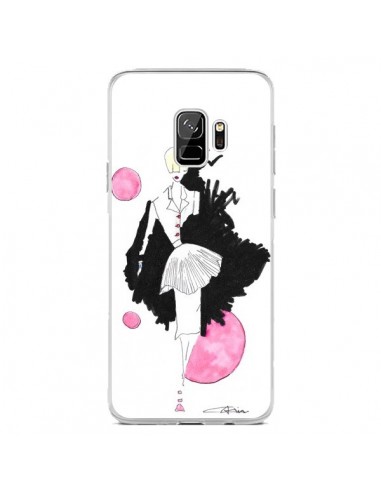 Coque Samsung S9 Demoiselle Femme Fashion Mode Rose - Cécile