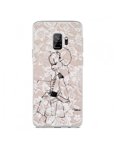 Coque Samsung S9 Croquis Dentelle Femme Fashion Mode - Cécile