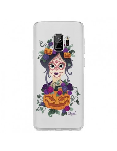 Coque Samsung S9 Femme Closed Eyes Santa Muerte Transparente - Chapo