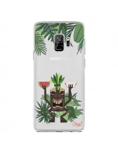 Coque Samsung S9 Tiki Thailande Jungle Bois Transparente...