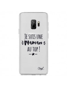 Coque Samsung S9 Je suis une Maman au Top Transparente -...