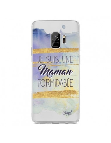 Coque Samsung S9 Je suis une Maman Formidable Violet Transparente - Chapo