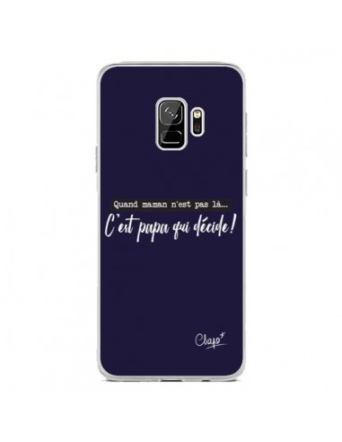 Coque Samsung S9 C'est Papa qui Décide Bleu Marine - Chapo