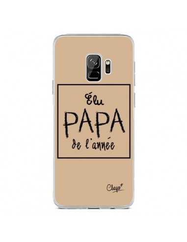 Coque Samsung S9 Elu Papa de l'Année Beige - Chapo