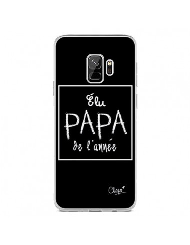 Coque Samsung S9 Elu Papa de l'Année Noir - Chapo