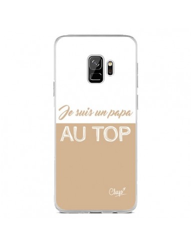 Coque Samsung S9 Je suis un Papa au Top Beige - Chapo