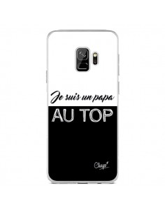Coque Samsung S9 Je suis un Papa au Top Noir - Chapo