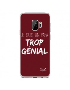 Coque Samsung S9 Je suis un Papa trop Génial Rouge...