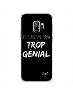 Coque Samsung S9 Je suis un Papa trop Génial Noir - Chapo