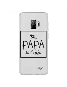 Coque Samsung S9 Elu Papa de l'Année Transparente - Chapo