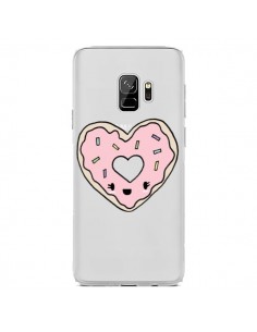 Coque Samsung S9 Donuts Heart Coeur Rose Transparente -...