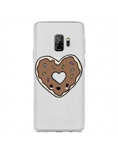 Coque Samsung S9 Donuts Heart Coeur Chocolat Transparente...