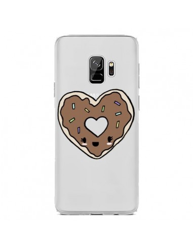 Coque Samsung S9 Donuts Heart Coeur Chocolat Transparente - Claudia Ramos