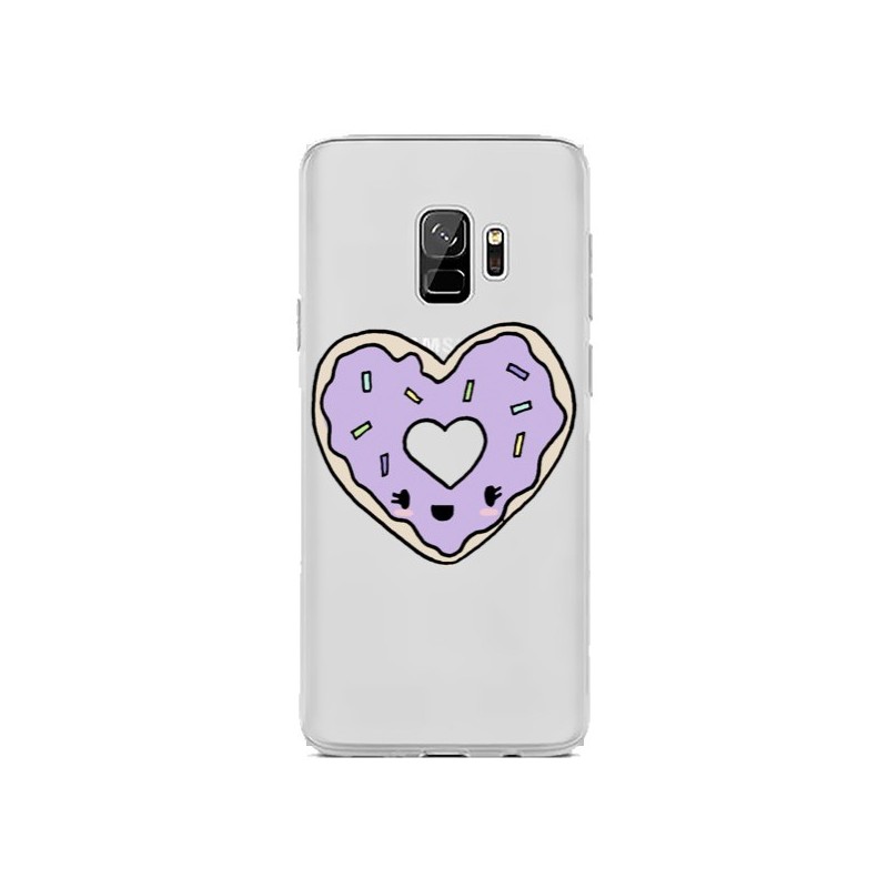 Coque Samsung S9 Donuts Heart Coeur Violet Transparente - Claudia Ramos