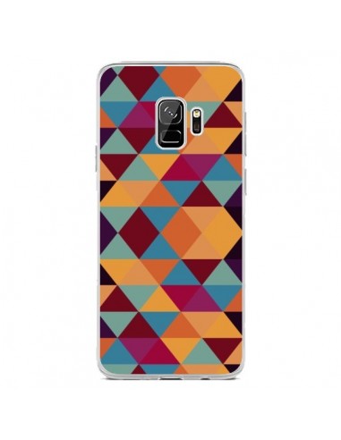 Coque Samsung S9 Azteque Triangle Orange - Eleaxart