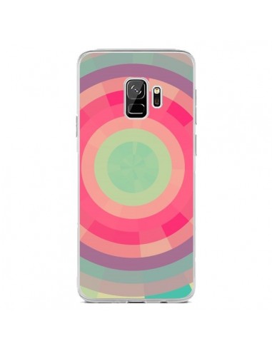 Coque Samsung S9 Spirale de Couleurs Rose Vert - Eleaxart