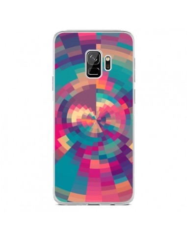 Coque Samsung S9 Spirales de Couleurs Rose Violet - Eleaxart