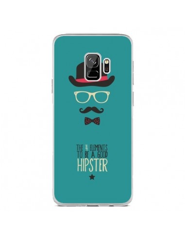 Coque Samsung S9 Chapeau, Lunettes, Moustache, Noeud Papillon To Be a Good Hipster - Eleaxart