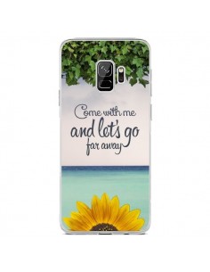 Coque Samsung S9 Let's Go Far Away Flower Fleur Tournesol...