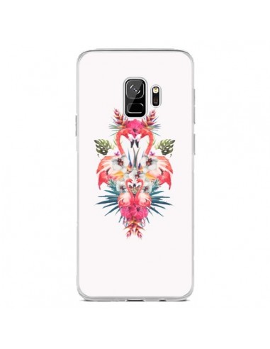 Coque Samsung S9 Tropicales Flamingos Tropical Flamant Rose Summer Ete - Eleaxart