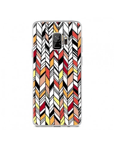 Coque Samsung S9 Graphic Azteque Rouge Orange -  Léa Clément