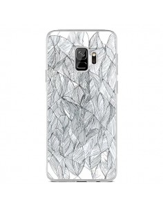 Coque Samsung S9 Courbes Meandre Blanc Noir -  Léa Clément